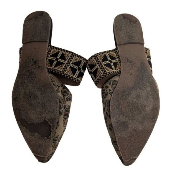 Anthropologie Paz Beaded Slides Mule Womens Size 8 - Picture 4 of 5